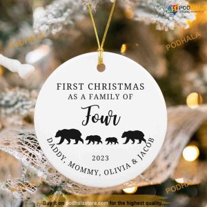 Personalized First Christmas as a Family 2023 New Baby Ornament Family Tree Decoration 2