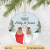 Personalized Friends Ornament, Best Friend Ornament