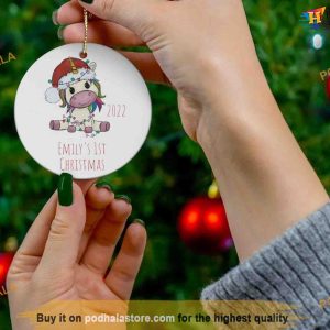 Personalized Funny Cow Christmas Ornament, Family Christmas Ornaments