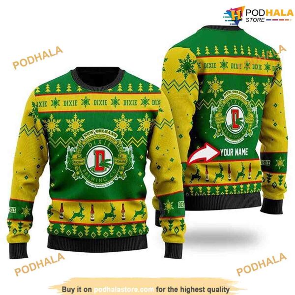 Personalized Funny Dixie Beer Funny Xmas Sweater