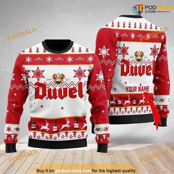 Personalized Funny Duvel Beer Funny Xmas Sweater