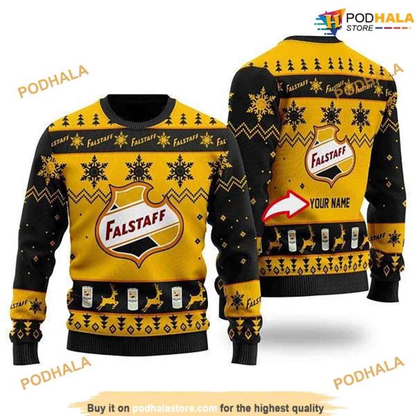 Personalized Funny Falstaff Beer Funny Xmas Sweater