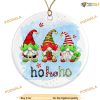 Personalized Gnome Ho Ho Ho Christmas Ornament, Custom Family Christmas Ornaments