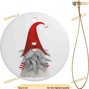 Personalized Gnome Snowflake Tree Ornament, Family Christmas Ornaments