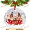Personalized Gnomes New Year Ceramic Ornament, Funny Christmas Ornaments