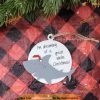 Personalized Great White Shark Name Ornament, Personalized Family Ornaments