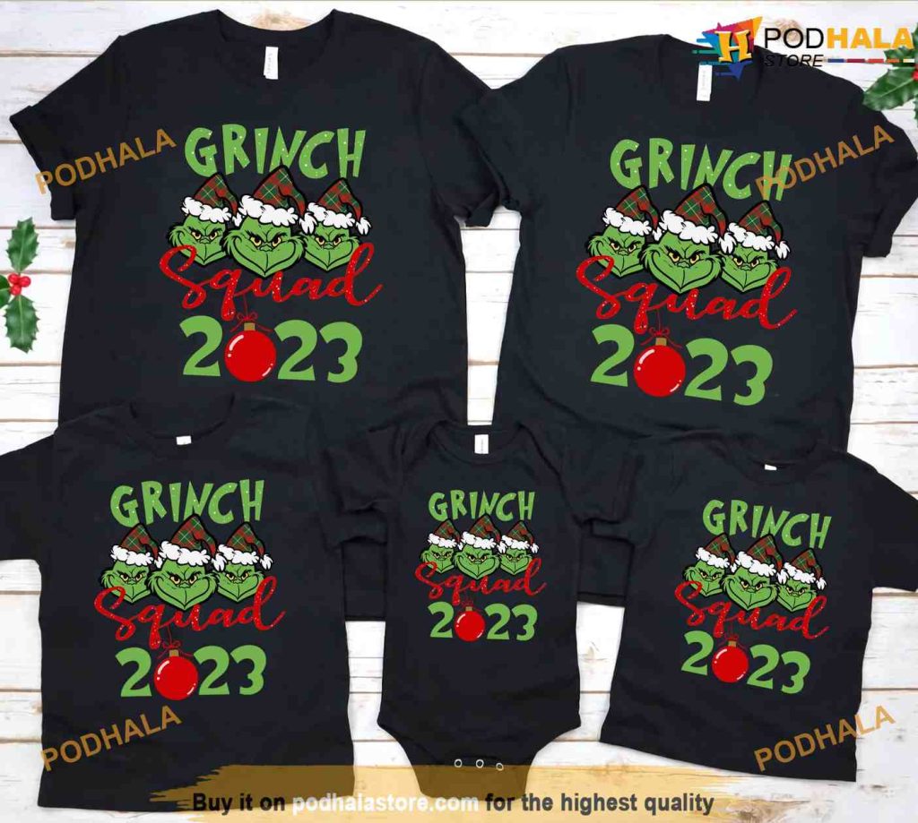 Personalized Grinch Squad 2023 Shirt, Grinch Christmas Gifts