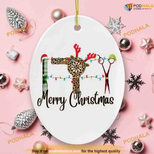 Personalized Hairdresser Plaid Christmas Ornament, Funny Christmas Ornaments