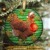 Personalized Hampshire Chicken Christmas Ornament, Family Tree Decoration
