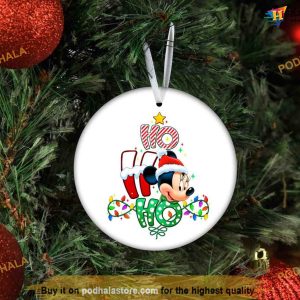 Personalized Ho Ho Ho Disney Christmas Ornament, Mickey and Friends Christmas