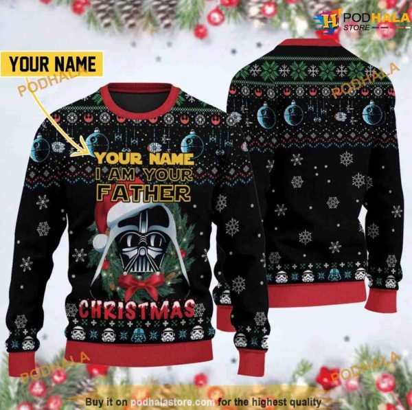 Personalized I’m Your Father D. Vader 3D Family Ugly Christmas Sweater