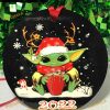 Personalized Inspired Baby Yoda 2023 Ornament, Star Wars Christmas Decor
