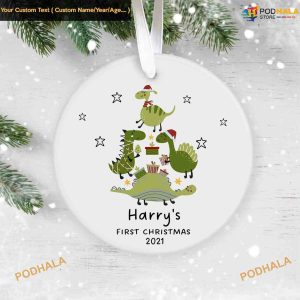 Personalized Keepsake Baby's First Christmas Ceramic Decoration