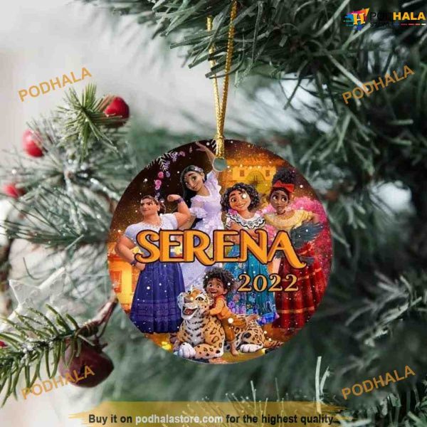 Personalized Madrigal Family Disney Ceramic Christmas Ornament, Disney Christmas Ornaments