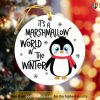 Personalized Marshmallow World Penguin Ornament, Funny Christmas Ornaments