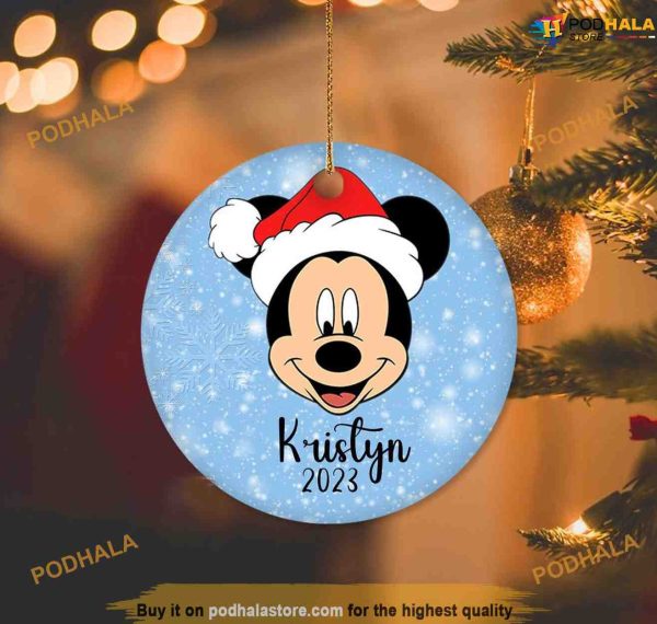 Personalized Mickey 2023 Disney Christmas Ornament, Disney Christmas Ornaments