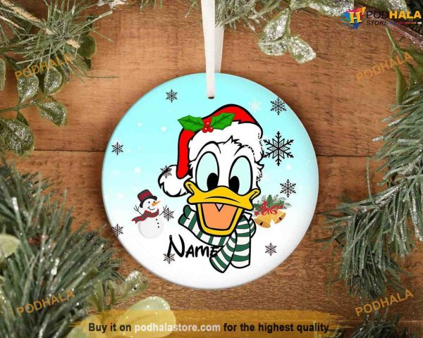 Personalized Mickey And Minnie Ceramic, Disneyland Christmas Ornaments