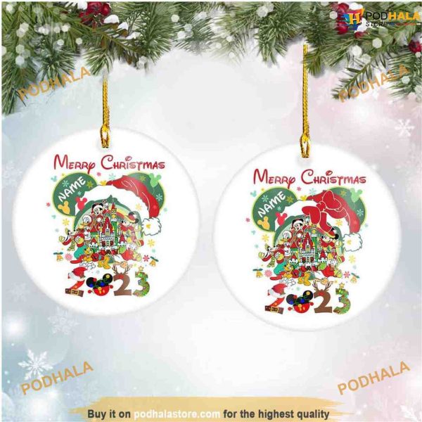 Personalized Mickey & Friends Disney Ornament, Disney Christmas Tree Decor