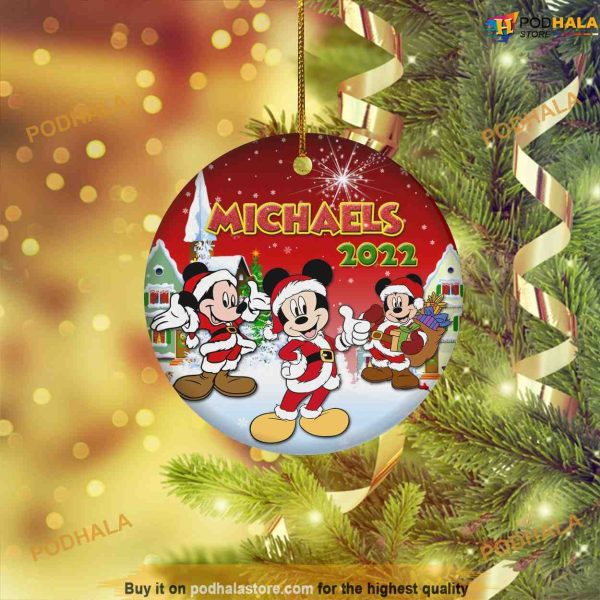 Personalized Mickey Mouse Christmas, Disney Christmas Tree Ornaments