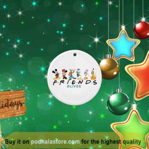 Personalized Mickey and Friends Ceramic, Disney Christmas Ornaments