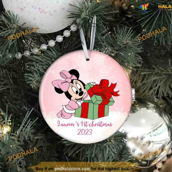 Personalized Minnie Christmas, Mickey Mouse Ornaments