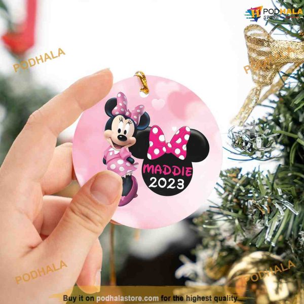 Personalized Minnie Mouse 2023, Disney Christmas Tree Ornaments