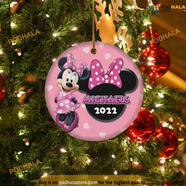 Personalized Minnie Mouse, Disney Christmas Ornaments