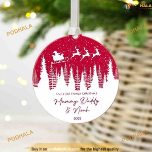 Personalized Mirror Decor, Celebrating First Family Christmas