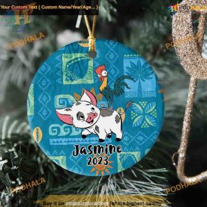 Personalized Moana Christmas 2023 Ornament, Family Christmas Ornaments