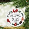 Personalized Mr. Mrs First Christmas Ornament, Couple Ornament Keepsake
