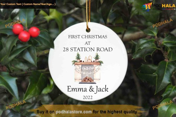 Personalized New Home Bauble Christmas Ornament, First Christmas Ornament