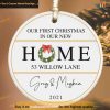 Personalized New Home Ceramic Ornament, House Address Display