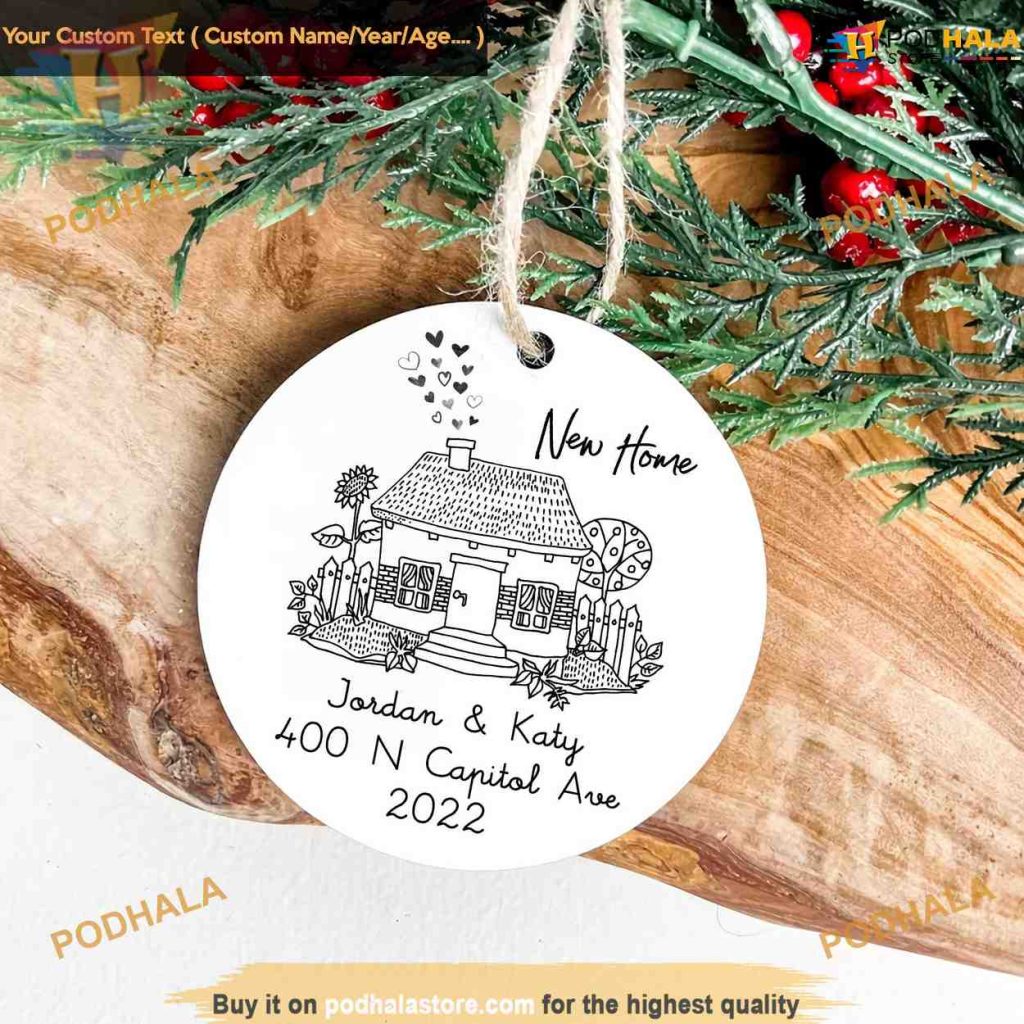 Personalized New Home House Warming Christmas Ornament, Personalized ...