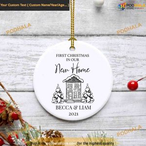 Personalized New Home Tree Decor, Great Gift For Christmas Ornament