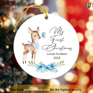 Personalized Ornament for Baby's First Christmas Celebration