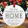 Personalized Our Home's Wreath Ornament, First Christmas Ornament Together Ornament