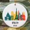 Personalized Paris Christmas Ornament, Family Tree Decoration