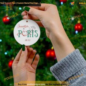 Personalized Paris Eiffel Tower Ornament, Family Christmas Ornaments