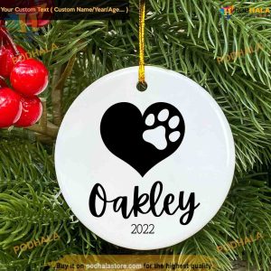 Personalized Paw Print Dog Ornament, Friends Christmas Decoration
