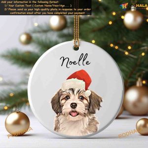 Personalized Pet Photo Ornament Using Pet's Photo and Name