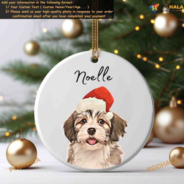 Personalized Pet Photo Ornament Using Pet’s Photo and Name