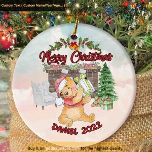 Personalized Pooh Ornament, Friends Christmas Ornaments