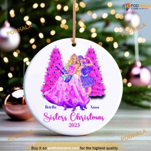 Personalized Princess Barbie & Popstar Keira Xmas Ornament, Funny Christmas Ornaments