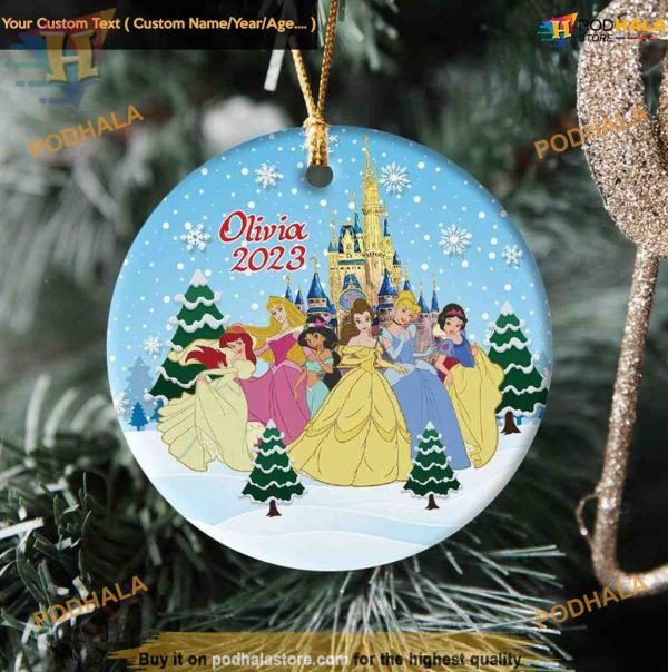 Personalized Princess Christmas 2023 Ornament, Friends Christmas Ornaments