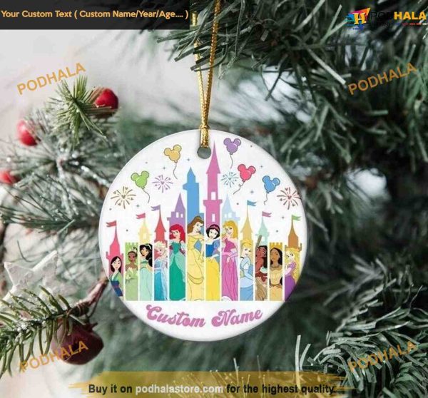 Personalized Princess Ornament, Family Christmas Tree Ornaments