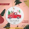 Personalized Red Truck Ornament, Baby's First Christmas
