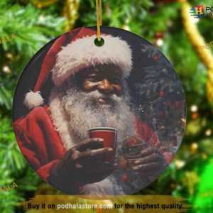 Personalized Santa with Cocoa Tree Ornament, Family Christmas Tree Ornaments