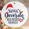Personalized Santa's Favorite Healthcare Worker Ornament, Friends Christmas Ornaments