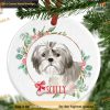 Personalized Shih Tzu Christmas Ornament, Friends Christmas Ornaments