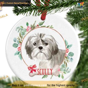 Personalized Shih Tzu Christmas Ornament, Friends Christmas Ornaments